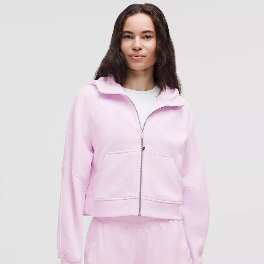 NWOT Lululemon Scuba Oversized Full-Zip Hooded  Jacket Pink Organza (RARE) XS/S